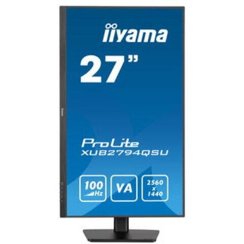 Monitor VA LED iiyama ProLite 27" XUB2794QSU-B6, WQHD(2560 x 1440), HDMI, DisplayPort, Boxe, Pivot, Negru