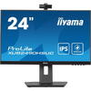 Monitor IPS LED iiyama PROLITE 23.8" XUB2490HSUC-B5, Full HD (1920 x 1080), VGA, HDMI, DisplayPort, Pivot, Boxe, Negru