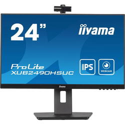 Monitor IPS LED iiyama PROLITE 23.8" XUB2490HSUC-B5, Full HD (1920 x 1080), VGA, HDMI, DisplayPort, Pivot, Boxe, Negru