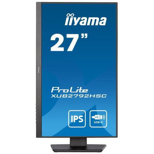 Monitor IPS LED iiyama PROLITE 27" XUB2792HSC-B5, Full HD (1920 x 1080), HDMI, DisplayPort, Pivot, Boxe, Negru)