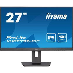 Monitor IPS LED iiyama PROLITE 27" XUB2792HSC-B5, Full HD (1920 x 1080), HDMI, DisplayPort, Pivot, Boxe, Negru)