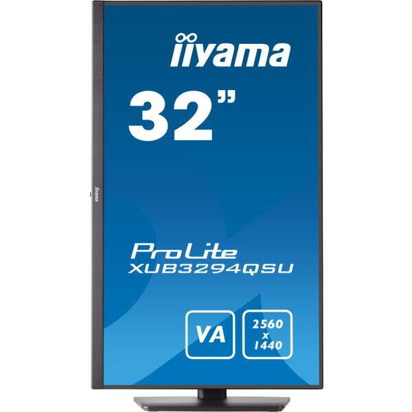Monitor VA LED iiyama ProLite 31.5" XUB3294QSU-B1, QHD (2560 x 1440), HDMI, DisplayPort, Pivot, Boxe, Negru