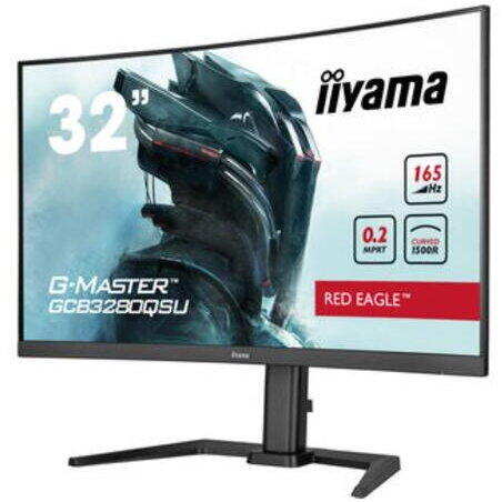 Monitor Gaming VA LED iiyama G-Master 31.5" GCB3280QSU-B1 Red Eagle, WQHD(2560 x 1440), HDMI, DisplayPort, Ecran curbat, Boxe, 165 Hz, 0.2 ms, Negru