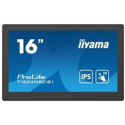 Monitor IPS LED iiyama 15.6" T1624MSC-B1, Full HD (1920 x 1080), HDMI, Touchscreen, Boxe, Negru