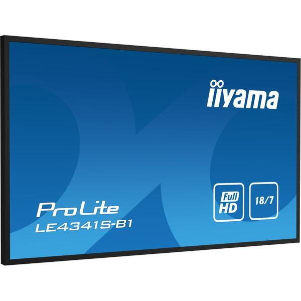 Monitor IPS LED Iiyama ProLite 43" LE4341S-B1, Full HD (1920 x 1080), VGA, HDMI, Negru