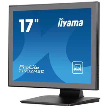 Monitor TN LED iiyama ProLite 17" T1732MSC-B1S, 1280 x 1024, VGA, HDMI, DisplayPort, Boxe, Touchscreen, Negru