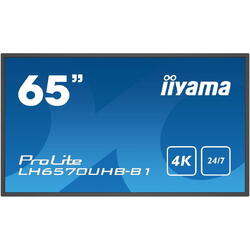 Monitor, Iiyama ProLite, 65", 4K UHD 3840x2160, 60 Hz, HDMI/USB, Negru