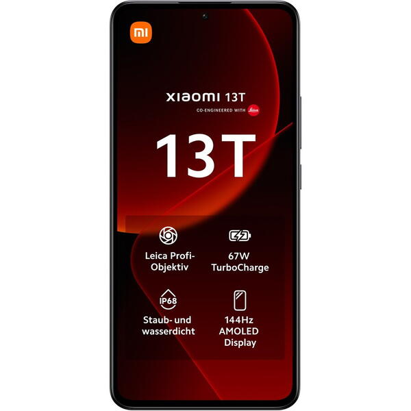 Telefon mobil Xiaomi 13T, 12GB RAM, 256GB, 5G, Negru