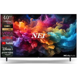 Televizor LED Nei  40NE5901, 101 cm, Full HD, Smart TV, WiFi, CI, Negru