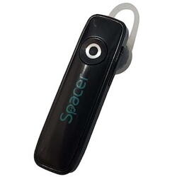 Casca Spacer wireless, pentru smartphone, microfon pe casca, negru, „SPBH-HF-01-BK”