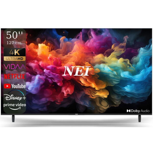 Televizor NEI LED 43NE6901, 109cm, Smart, 4K Ultra HD, Clasa E, Negru