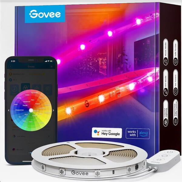 Govee WiFi RGBIC Smart PRO LED strip 5m - extra durabil