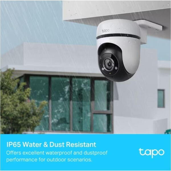 Camera de supraveghere Smart TP-Link Tapo C500 Outdoor Pan/Tilt 360 grade, Full HD 1080P, Wireless, Night Vision, IP65, Two-Way Audio, Detectarea persoanelor si miscarilor, Alarma sonora