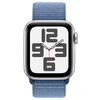 Smartwatch Apple Watch SE (2023) GPS, Retina LTPO OLED Capacitive touchscreen 1.57", Bluetooth, Wi-Fi, Bratara Sport Loop, Carcasa Aluminiu 40mm, Rezistent la apa, Albastru deschis
