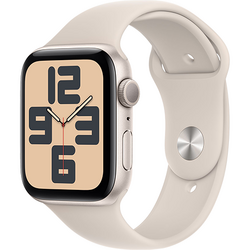 Smartwatch Apple Watch SE (2023) GPS, Retina LTPO OLED Capacitive touchscreen 1.78", Bluetooth, Wi-Fi, Bratara Silicon S/M, Carcasa Aluminiu 44mm, Rezistent la apa, Bej