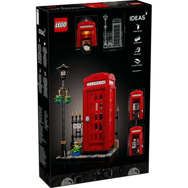 LEGO® Lego Ideas - Cabina telefonica din Londra, 1460 piese