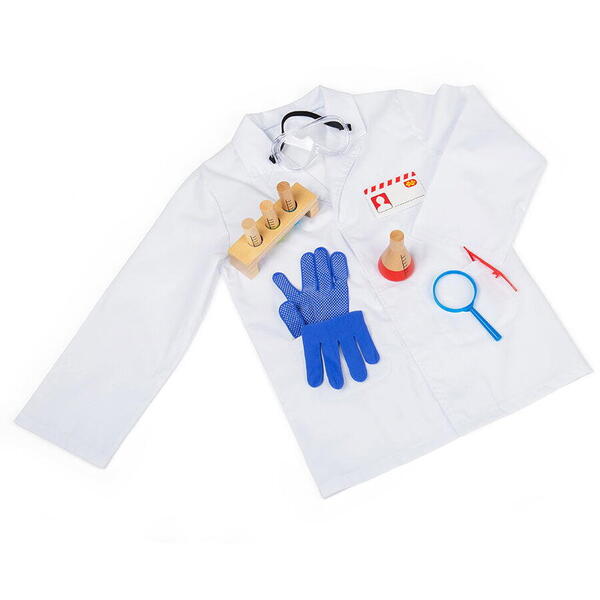 BigJigs Toys Set costum si accesorii de laborator pentru copii