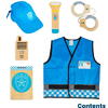BigJigs Toys Set costum si accesorii politist pentru copii