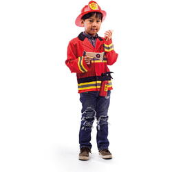 Set costum si accesorii pompier pentru copii