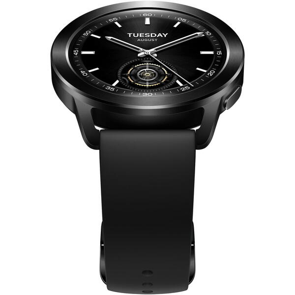 Smartwatch Xiaomi Watch S3, Ecran AMOLED 1.43", Dual GPS, Bluetooth, Waterproof 5 ATM, Negru