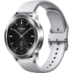 Smartwatch Xiaomi Watch S3, Ecran AMOLED 1.43", Dual GPS, Bluetooth, Waterproof 5 ATM, Argintiu