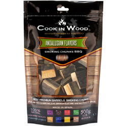 Cookinwood Bucati de lemn pentru afumat gratar, Andalusian Flavors 500 g