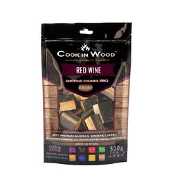 Cookinwood Bucati de lemn pentru afumat gratar, Red Wine 500 g