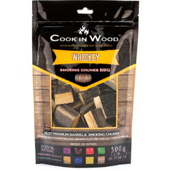 Cookinwood Bucati de lemn pentru afumat gratar, Whisky 500 g