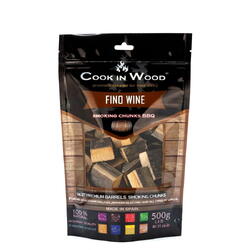 Cookinwood Bucati de lemn pentru afumat gratar, Fino Wine,  500 g