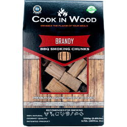 Cookinwood Bucati de lemn pentru afumat gratar, Brandy, 1200 g