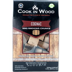 Cookinwood Bucati de lemn pentru afumat gratar, Cognac, 1200 g