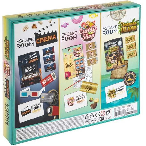 Joc Escape Room 3 in 1 – Cinema, Candy Shop si Treasure Island Grafix GR300078