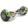 E-boda Scooter electric Freewheel Junior Lite graffiti galben , roti 6.5 inch, autonomie 12 km, viteza 12 km/h ,motor 2 x 200W
