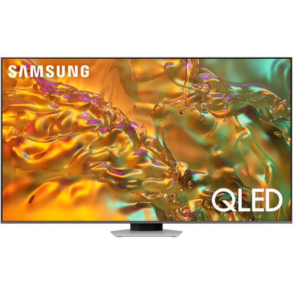 Televizor SAMSUNG QLED 55Q80D, 138 cm, Smart, 4K Ultra HD, 100 Hz, Clasa F, Negru