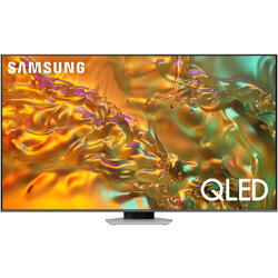Televizor SAMSUNG QLED 55Q80D, 138 cm, Smart, 4K Ultra HD, 100 Hz, Clasa F, Negru