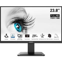 Monitor VA LED MSI Pro 23.8" MP2412, Full HD (1920 x 1080), HDMI, DisplayPort, 100 Hz, 1 ms, Negru