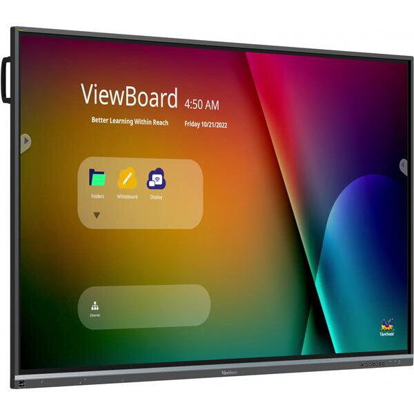 Tabla interactiva Viewsonic 86" Seria IFP8650-5F, 4K UHD 3840x2160, 500 cd, HDMI, USB 3.0, Android, Negru