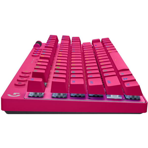 Tastatura Gaming Logitech G PRO X TKL Lightspeed, Magenta