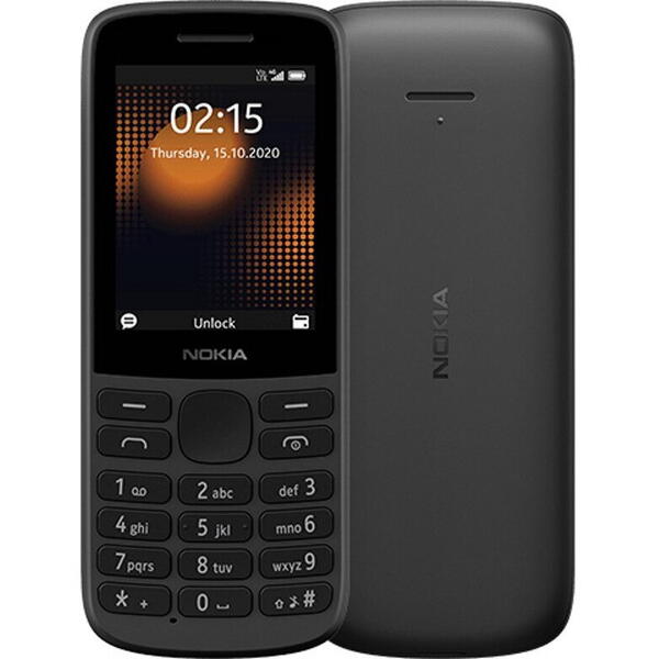 Telefon mobil Nokia 215, Dual SIM, 4G, Negru