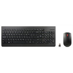 Kit tastatura + mouse wireless Lenovo Essential, Negru