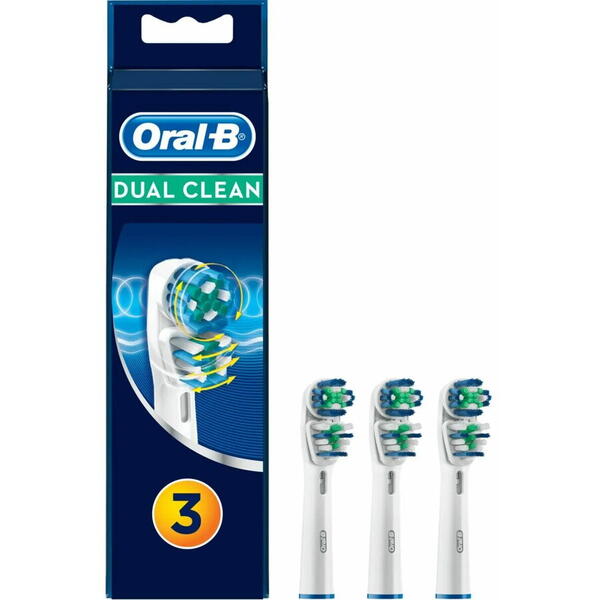 Rezerva periuta de dinti Oral-B Dual Clean EB417-3, 3 buc