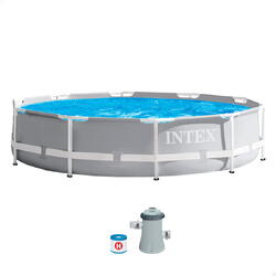 Set piscina Intex PRISM cu filtru, cadru metalic, 305 x 76 cm