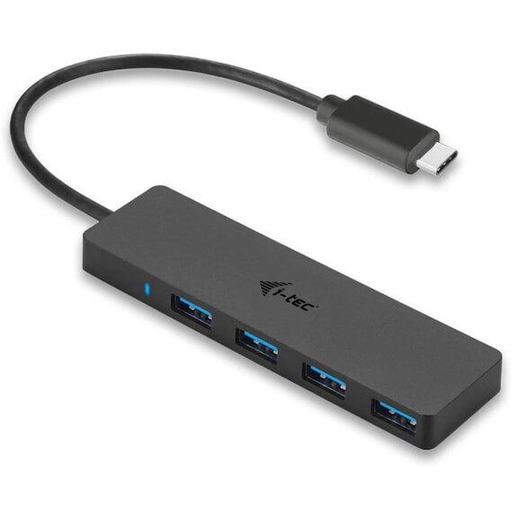 Hub USB I-TEC C31HUB404, pasiv, 4 x USB 3.0, Plug & Play, Negru