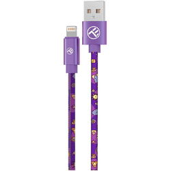 Cablu Tellur Graffiti tip USB la tip lightning, 3A, 1m, Purple