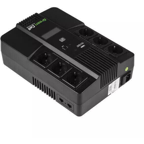 UPS Green Cell 480W/800VA AiO, USB, RJ45, LCD, 6 x Schuko