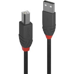 Cablu transfer Lindy LY-36673, USB 2.0 Type A to B, 2m, Anthra Line