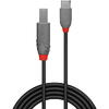 Cablu Lindy 1m USB 2.0 Tip A la Tip B, Anthra Line