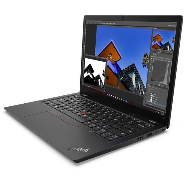 Laptop Lenovo ThinkPad L13, 13.3 inch WUXGA, Intel Core i5-1335U, 8GB RAM, 512GB SSD, Windows 11 Pro, Negru
