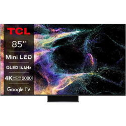 Televizor TCL MiniLed 85C845, 214 cm, Smart Google TV, 4K Ultra HD, 100 Hz, Clasa G, Negru