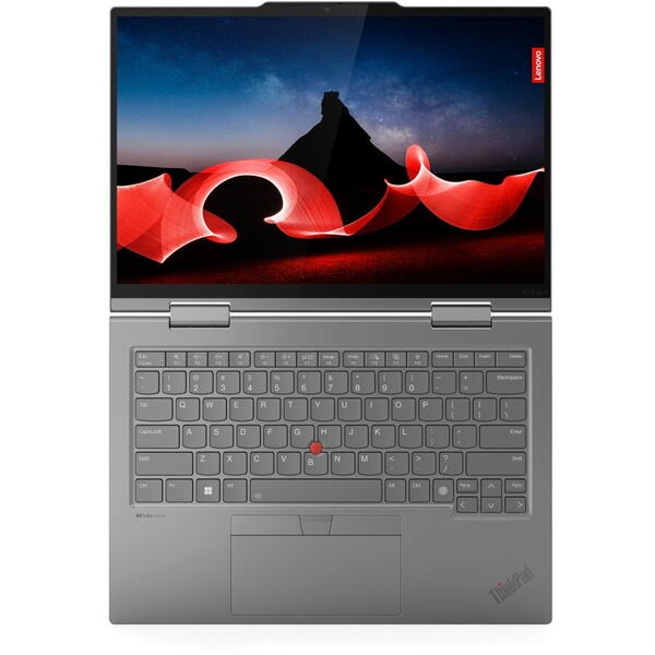 Laptop 2 in 1 Lenovo ThinkPad X1 Gen.9, Intel Core Ultra 7 165U, 14 inch WUXGA Touch, 64GB RAM, 1TB SSD, Windows 11 Pro, Gri